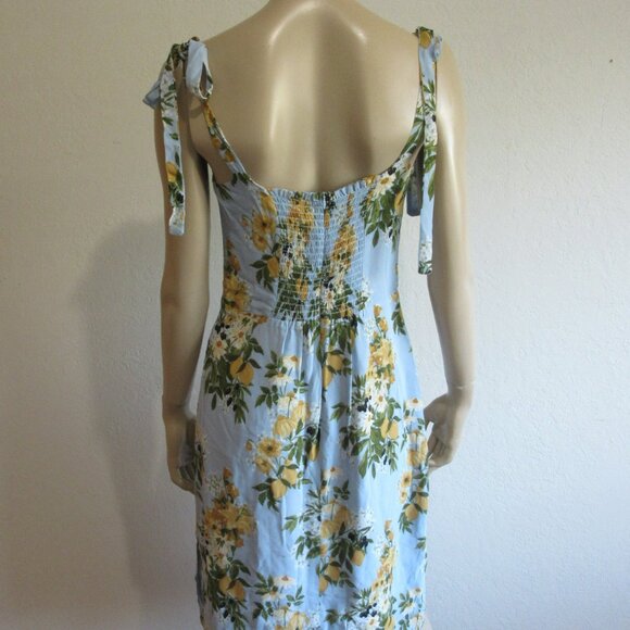 REFORMATION Multicolor Floral Adjustable Straps 8 Sleeveless Back Zip Dress - Picture 3 of 4